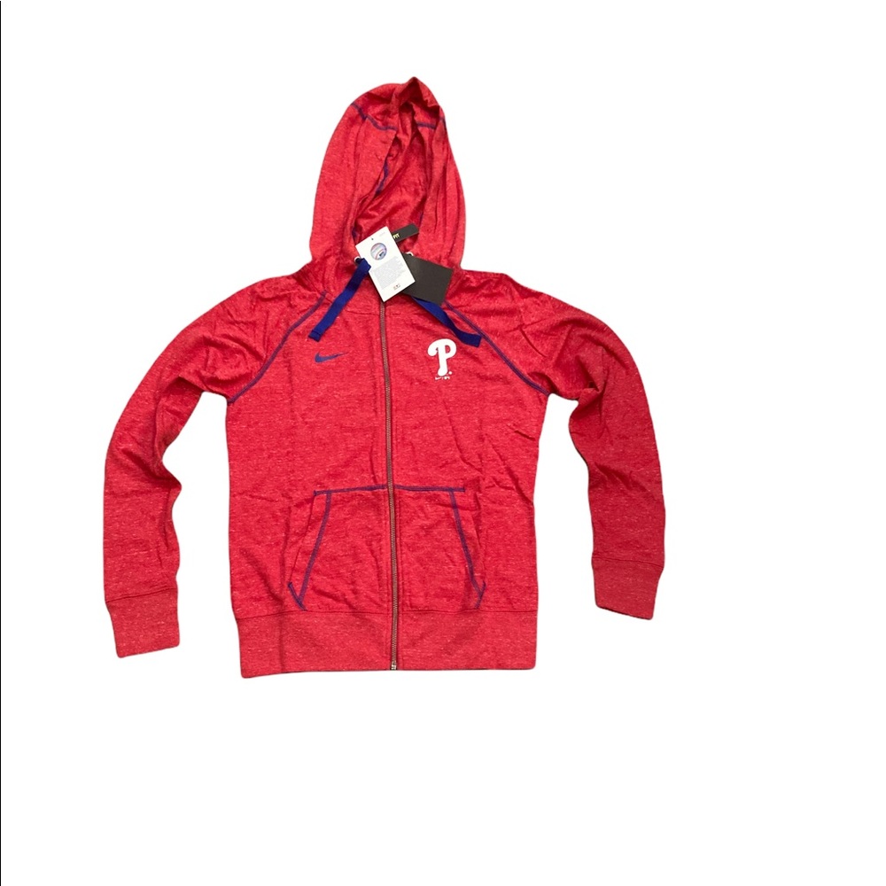 Philadelphia Phillies Nike‎ Women’s Full Zip Vintage Gym Hoodie Sweatshirt XS